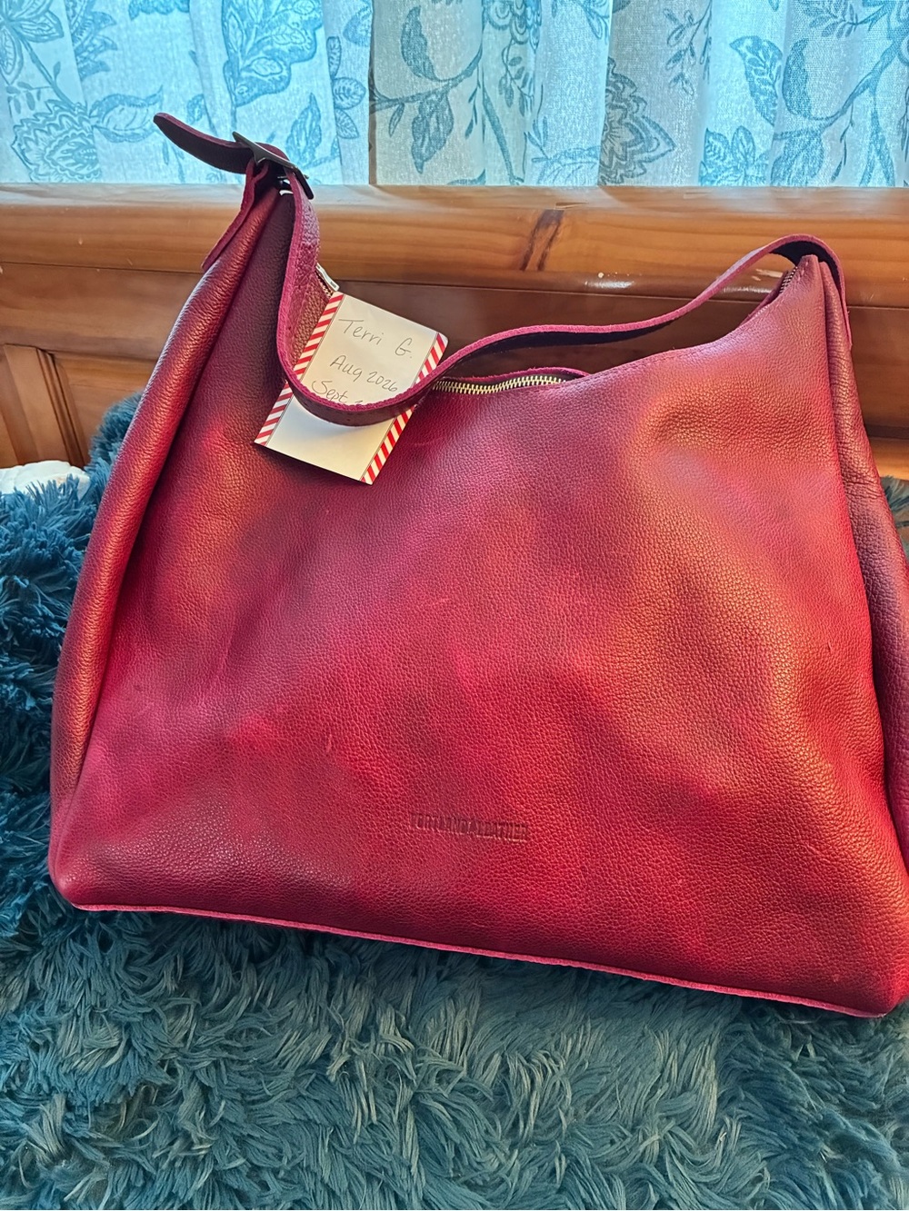 Oversize orchid Aspen, Soft Pebbled Shoulder bag also great for overnight stays